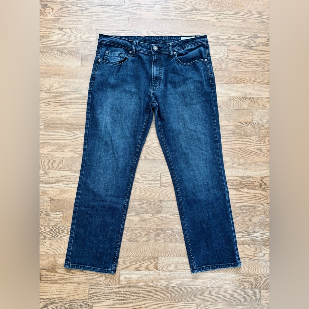 Buffalo 36 x 30 Jack-X Slim Straight Men’s Jeans, David Bitton, Dark Blue